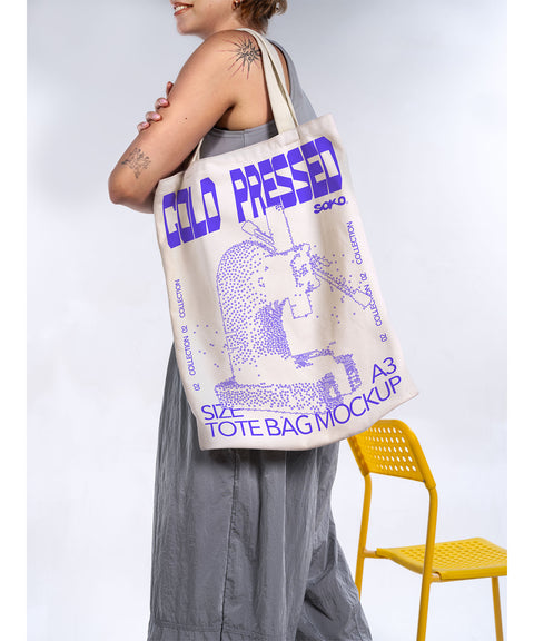 Cold Pressed 17 Tote Bag Mockup